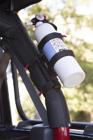 Jeep Gladiator JT Fire Extinguisher Holder - Rugged Ridge - Elite - Textured Black - `76-`21